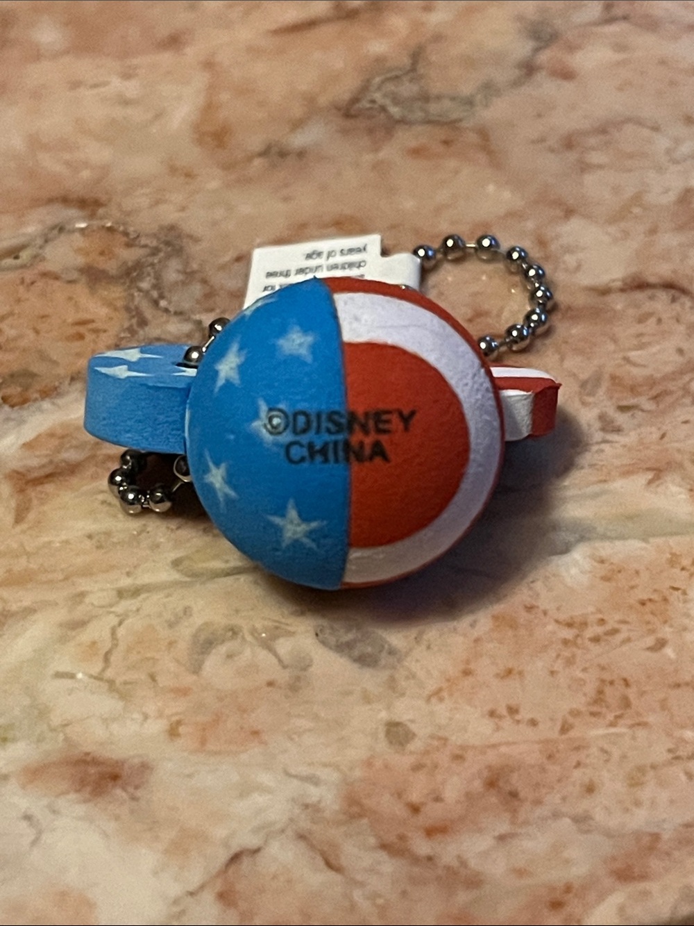 Disney Parks Red White Blue Flag Mickey Ear Keychain 4th of July Vintage Foam - Picture 3 of 4